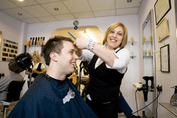 Rahme  Barbaros at work in her Honor Oak Park salon